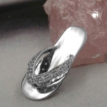 Anhänger Sandale Zirkonia 925 Sterlingsilber