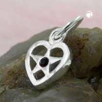 Anhänger Herz mit Stern 925 Sterlingsilber