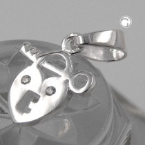 Anhänger Herz mit Schlüssel 925 Sterlingsilber