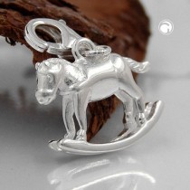 Anhänger Charm Schaukelpferd 925 Sterlingsilber
