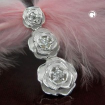 Anhänger Rosen mit Zirkonias 925 Sterlingsilber