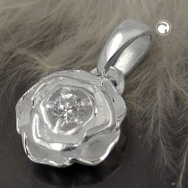 Anhänger Rose mit Zirkonia 925 Sterlingsilber
