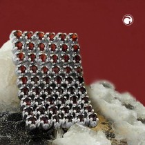 Anhänger Steine dkl-rot 925 Sterlingsilber