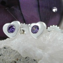 Ohrstecker Zirkonia-amethyst 925 Sterlingsilber
