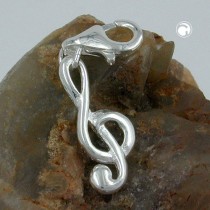 Anhänger Charm Notenschlüssel 925 Sterlingsilber