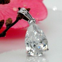 Anhänger Tropfen Zirkonia 925 Sterlingsilber