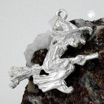 Anhänger große Hexe 925 Sterlingsilber