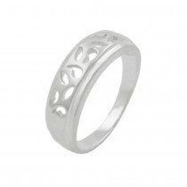 Ring durchbrochen matt-glänzend 925 Silber Größe 66