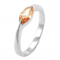 Ring Cubic Zirkonia oval topas 925 Silber