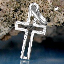 Anhänger Kreuz diamantiert 925 Sterlingsilber