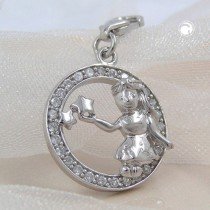 Anhänger Charm Jungfrau 925 Sterlingsilber