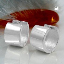 Creolen Ohrringe 15x10mm KlappCreolen Ohrringe 925 Sterlingsilber
