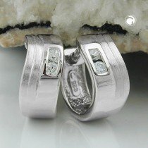 Creolen Ohrringe Zirkonias 925 Sterlingsilber