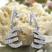 Ohrstecker Ohrring Euro-Zeichen 925 Sterlingsilber