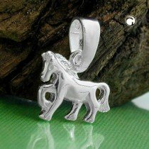 Anhänger Pferd glänzend 925 Sterlingsilber