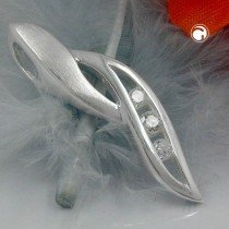 Anhänger Zirkonia matt-glänzend 925 Sterlingsilber