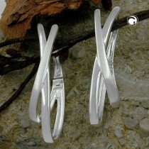 Creolen Ohrringe 38x14mm KlappCreolen Ohrringe 925 Sterlingsilber