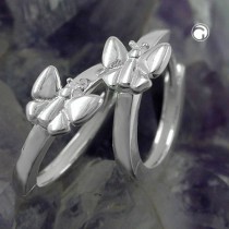 Creolen Ohrringe 14mm Schmetterling 925 Sterlingsilber