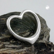 Anhänger 15mm Einhänger-Herz 925 Sterlingsilber