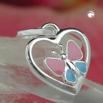 Anhänger Herz-Schmetterling 925 Sterlingsilber