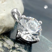 Anhänger Zirkonia rhodiniert 925 Sterlingsilber