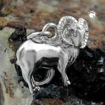 Anhänger Charm Widder 925 Sterlingsilber