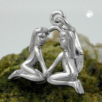 Anhänger Charm Zwilling 925 Sterlingsilber