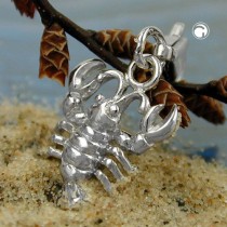 Anhänger Charm Krebs 925 Sterlingsilber