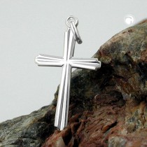 Anhänger Kreuz glänzend 925 Sterlingsilber