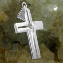 Anhänger Kreuz glänzend 925 Sterlingsilber