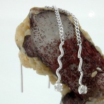 Durchzieher Welle Zirkonia 925 Sterlingsilber