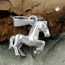 Anhänger Pferd rhodiniert 925 Sterlingsilber