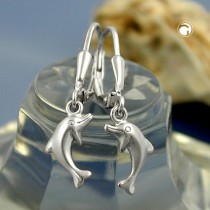 Ohrring Delfin rechts-links 925 Sterlingsilber