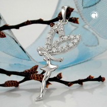 Anhänger Elfe mit Zirkonia 925 Sterlingsilber
