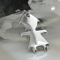 Anhänger Mädchen glänzend 925 Sterlingsilber