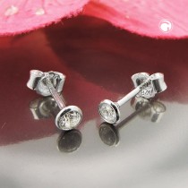 Ohrstecker Zirkonia weiß 925 Sterlingsilber
