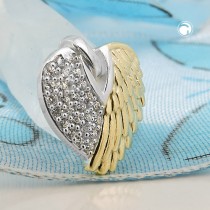 Anhänger Engelflügel bicolor 925 Sterlingsilber