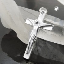 Anhänger Kreuz matt glänzend 925 Sterlingsilber