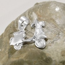 Anhänger kleiner Motorroller 925 Sterlingsilber