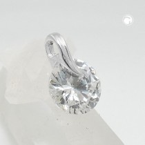 Anhänger Zirkonia rund 925 Sterlingsilber