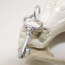 Anhänger Schlüssel Zirkonia 925 Sterlingsilber