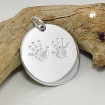 Anhänger Hände glänzend-matt 925 Sterlingsilber