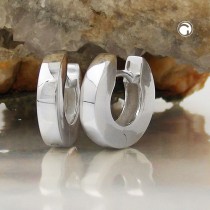 Creolen Ohrringe KlappCreolen Ohrringe 14x3mm 925 Sterlingsilber