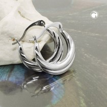 Creolen Ohrringe mit Muster 925 Sterlingsilber