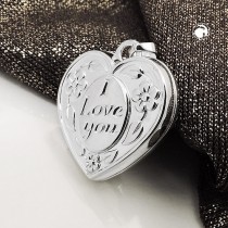 Anhänger Medaillon Herz I love you 925 Sterlingsilber