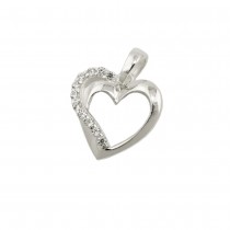 Anhänger Herz mit Zirkonias 925 Sterlingsilber