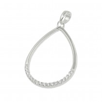 Anhänger Tropfen Bogen mit Zirkonias 925 Sterlingsilber
