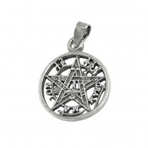 Anhänger Amulett geschwärzt 925 Sterlingsilber