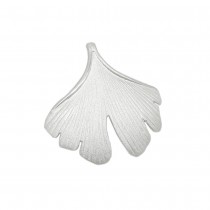 Anhänger Ginkgoblatt matt-glänzend 925 Sterlingsilber