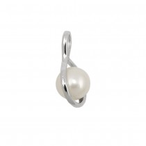 Anhänger Zuchtperle umschlungen rhodiniert 925 Sterlingsilber